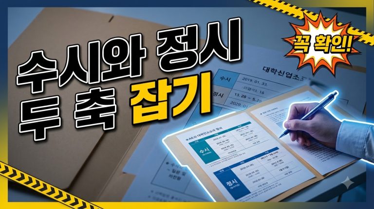 대입 전형 기초 — 수시·정시, 학생부·수능 한 번에 이해하기