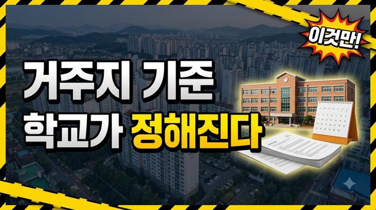 거주지 기준 학교 배정 원리 — 어디 살면 어느 학교로 갈까