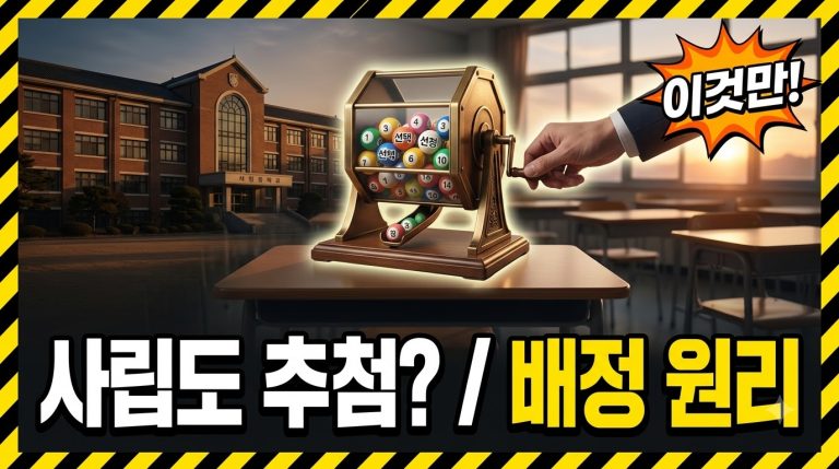 사립 중학교도 추첨으로 배정되나요? — 설립유형이 배정에 미치는 영향