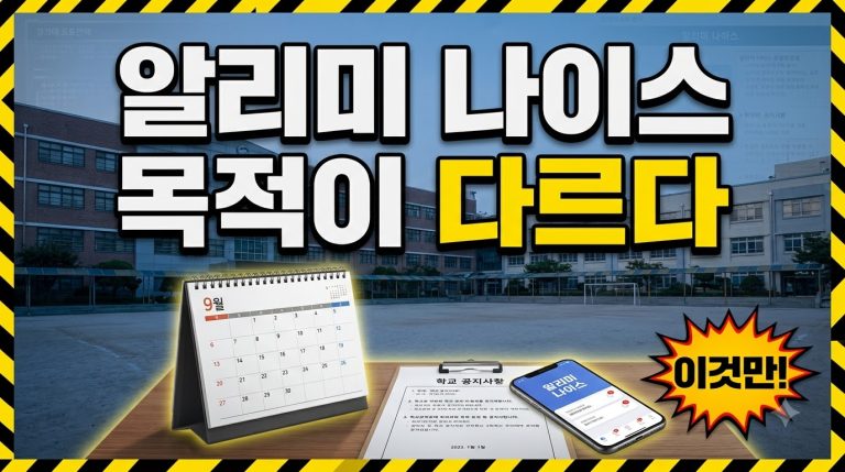 학교알리미와 나이스 공공데이터, 뭐가 다를까 — 학교 정보 정확히 보는 곳