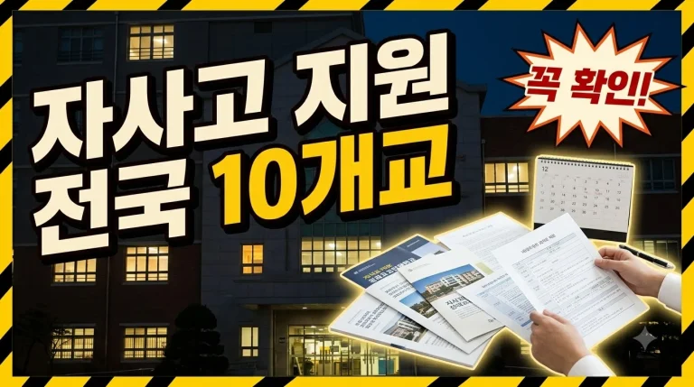 자사고 지원 자격, 우리 아이도 될까 — 지원 조건과 준비법 정리