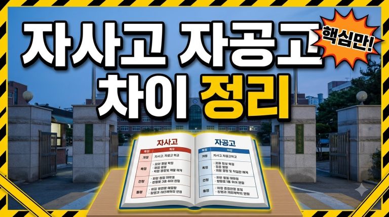 자율형 사립고 vs 자율형 공립고 — 이름은 비슷한데