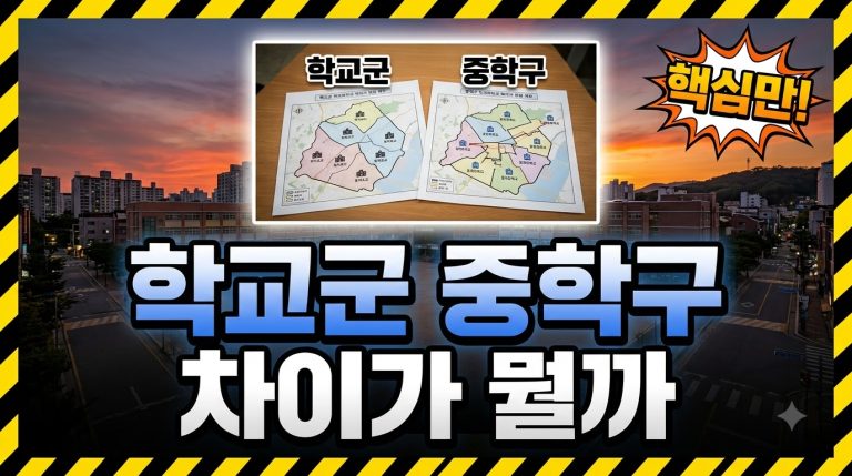 학교군과 중학구는 뭐가 다른가요?