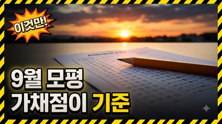 9월 모의평가 가채점으로 수시를 판단하는 법