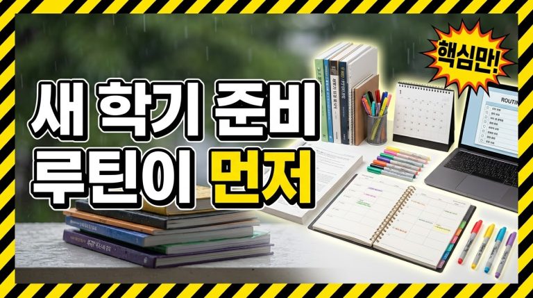 새 학기 준비물과 생활 루틴 — 3월을 편하게 시작하는 법