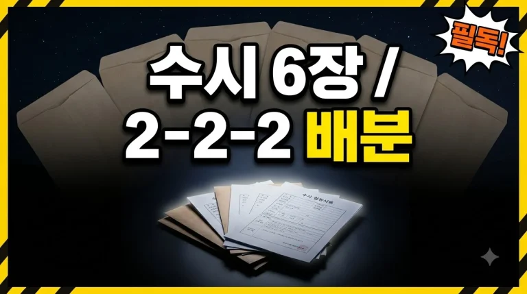 수시 6장 전략 — 상향·적정·안정, 카드를 어떻게 나눌까