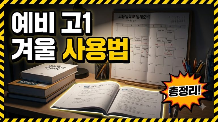 예비 고1 겨울방학, 무엇을 준비할까 — 고교 입학 전 두 달 사용법