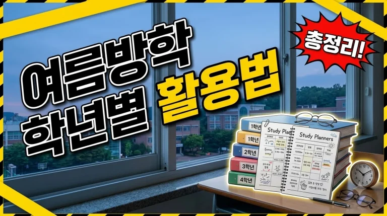 학년별 여름방학 활용법 — 방학이 끝나기 전에 챙길 것들