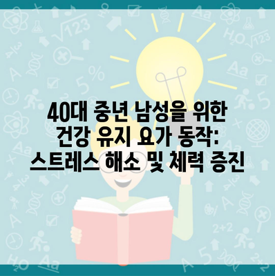 40대 중년 남성을 위한 건강 유지 요가 동작: 스트레스 해소 및 체력 증진