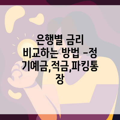 은행별 금리 비교하는 방법 -정기예금,적금,파킹통장