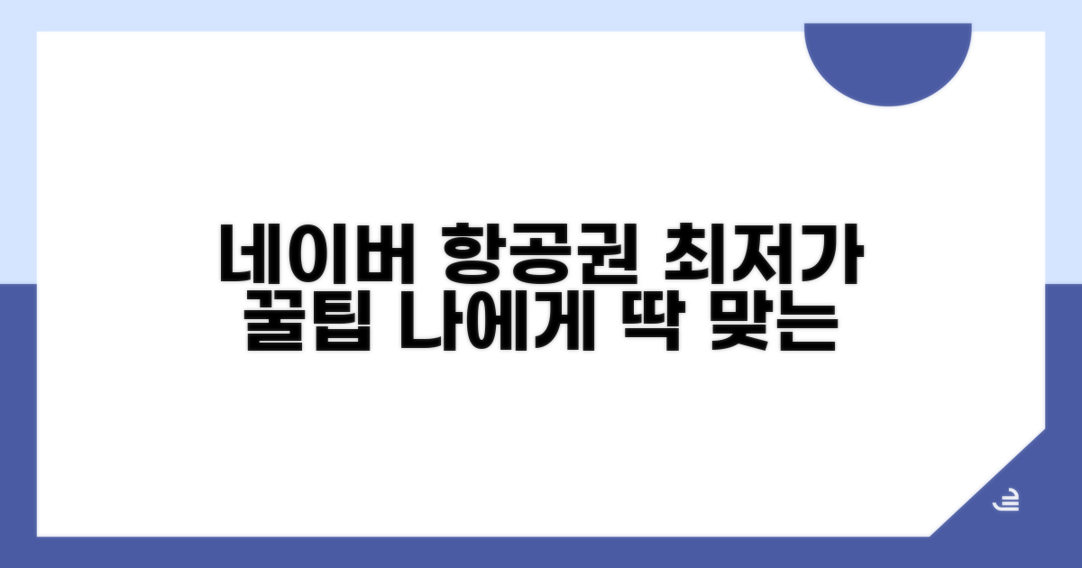 네이버 항공권 검색, 나에게 맞는 최저가 찾기