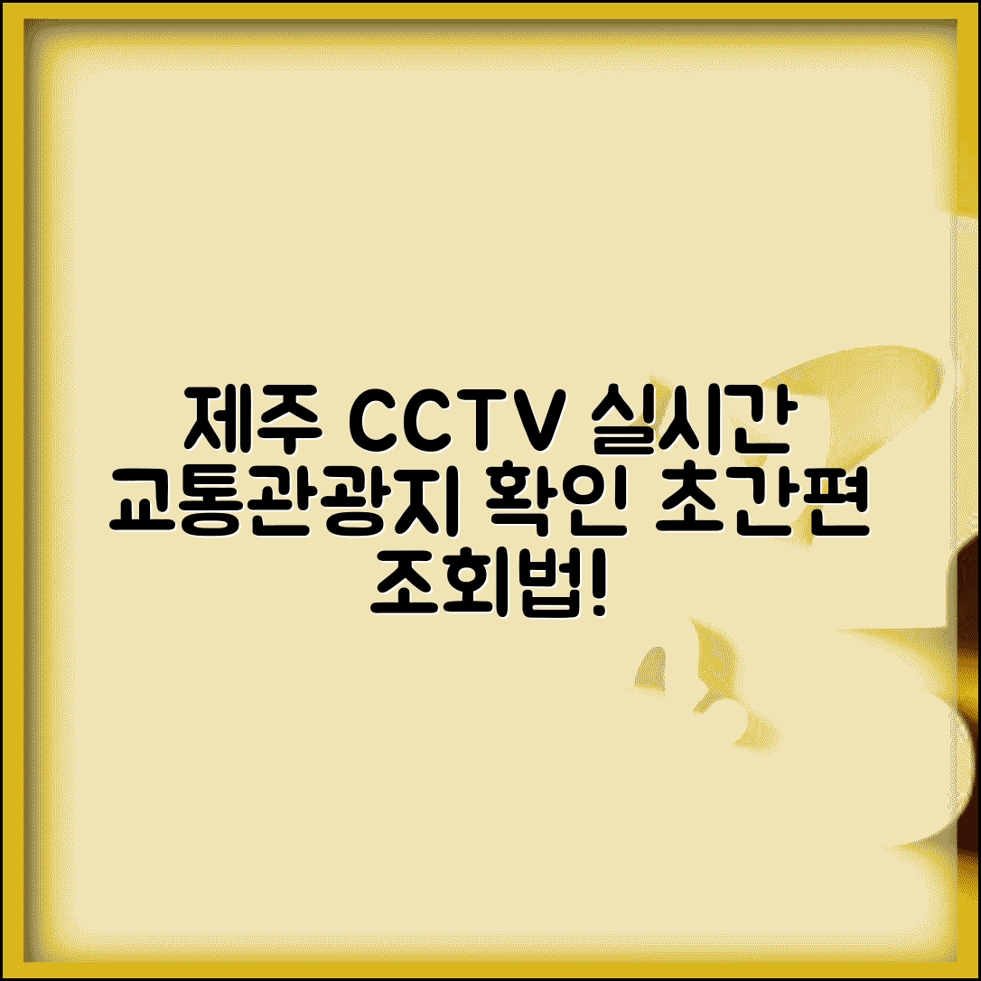 제주도 cctv 실시간 교통정보 관광지 | 제주 실시간 CCTV 완벽 조회법