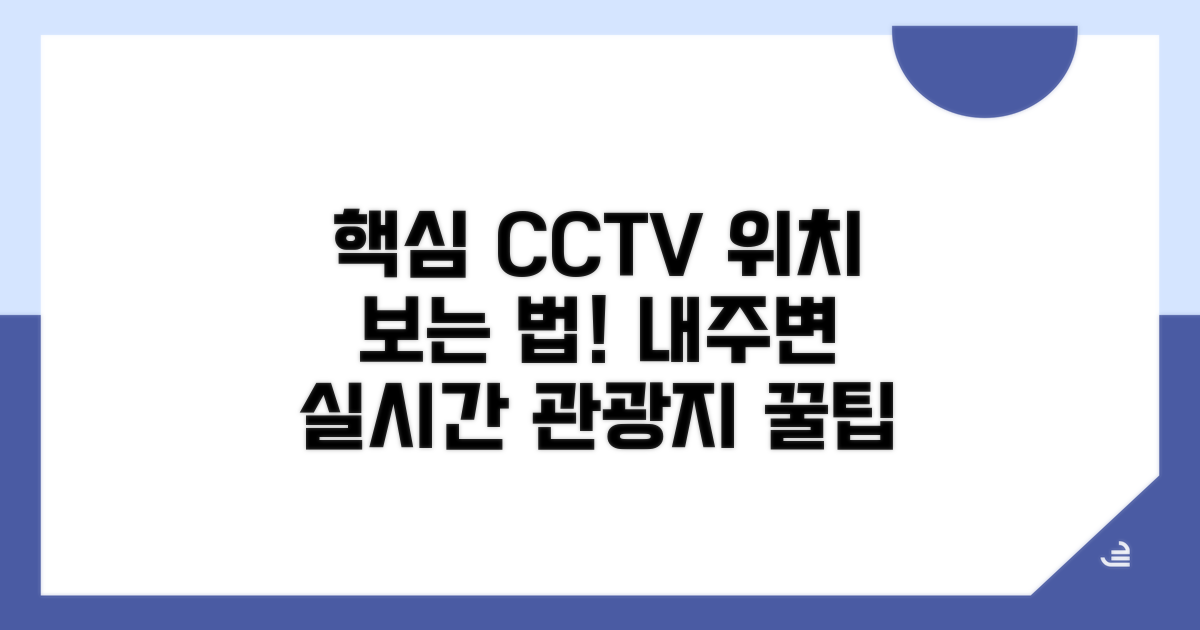 주요 관광지 CCTV 위치와 보는 법