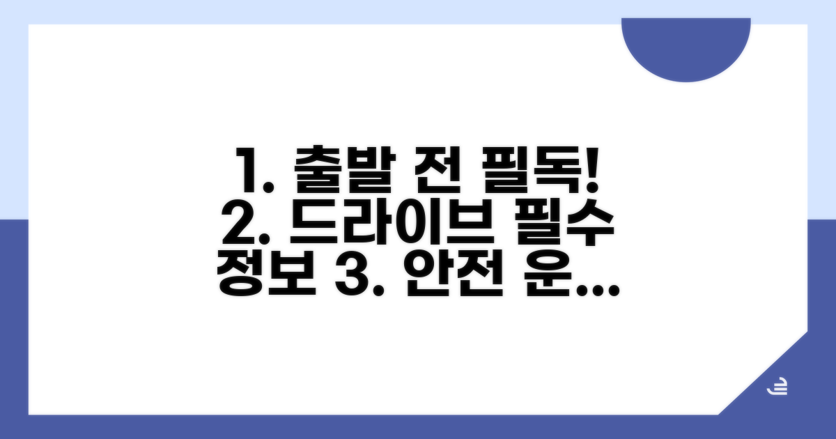드라이브 전 꼭 알아둘 정보
