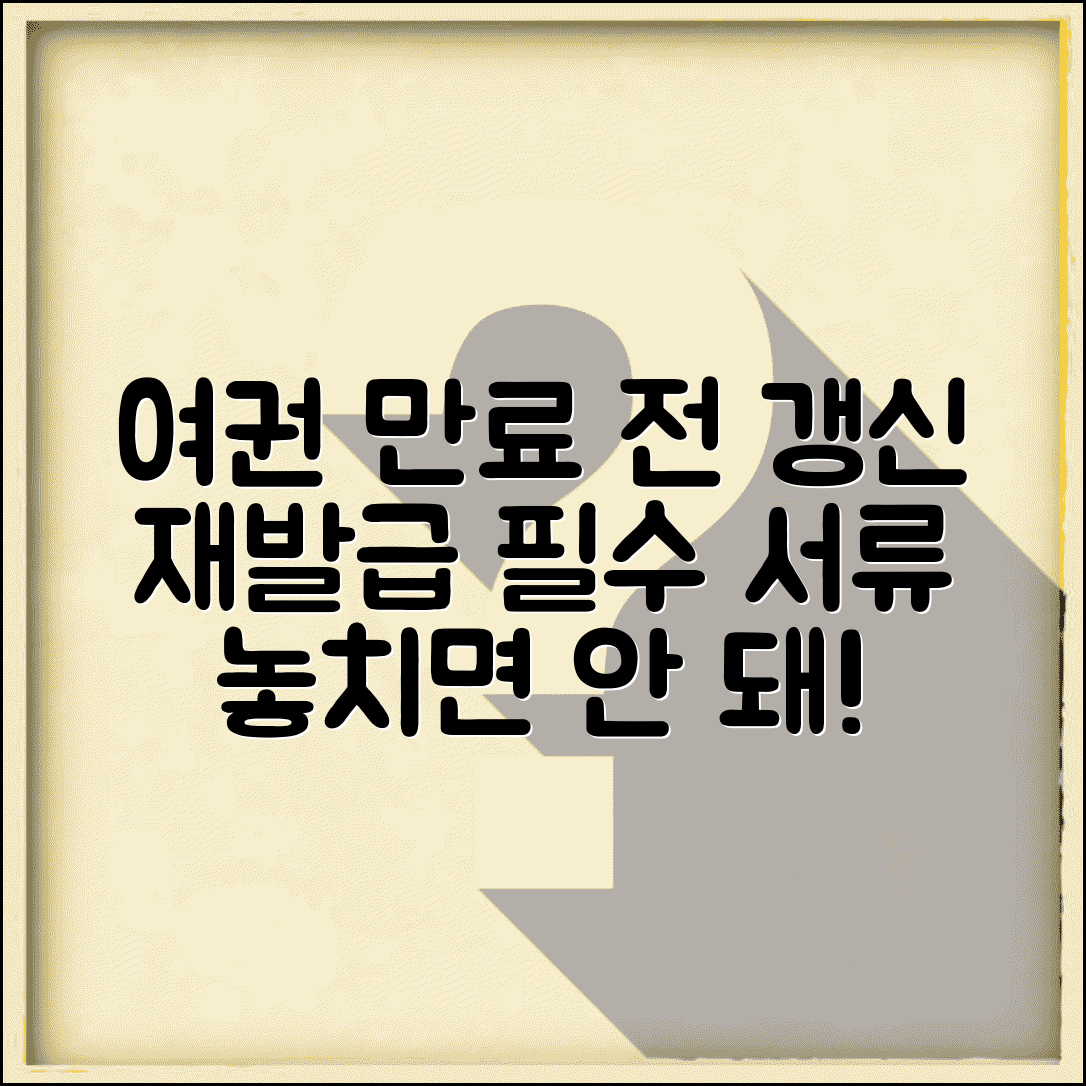 여권 만료 전 갱신 서류 | 여권 유효기간 만료 재발급