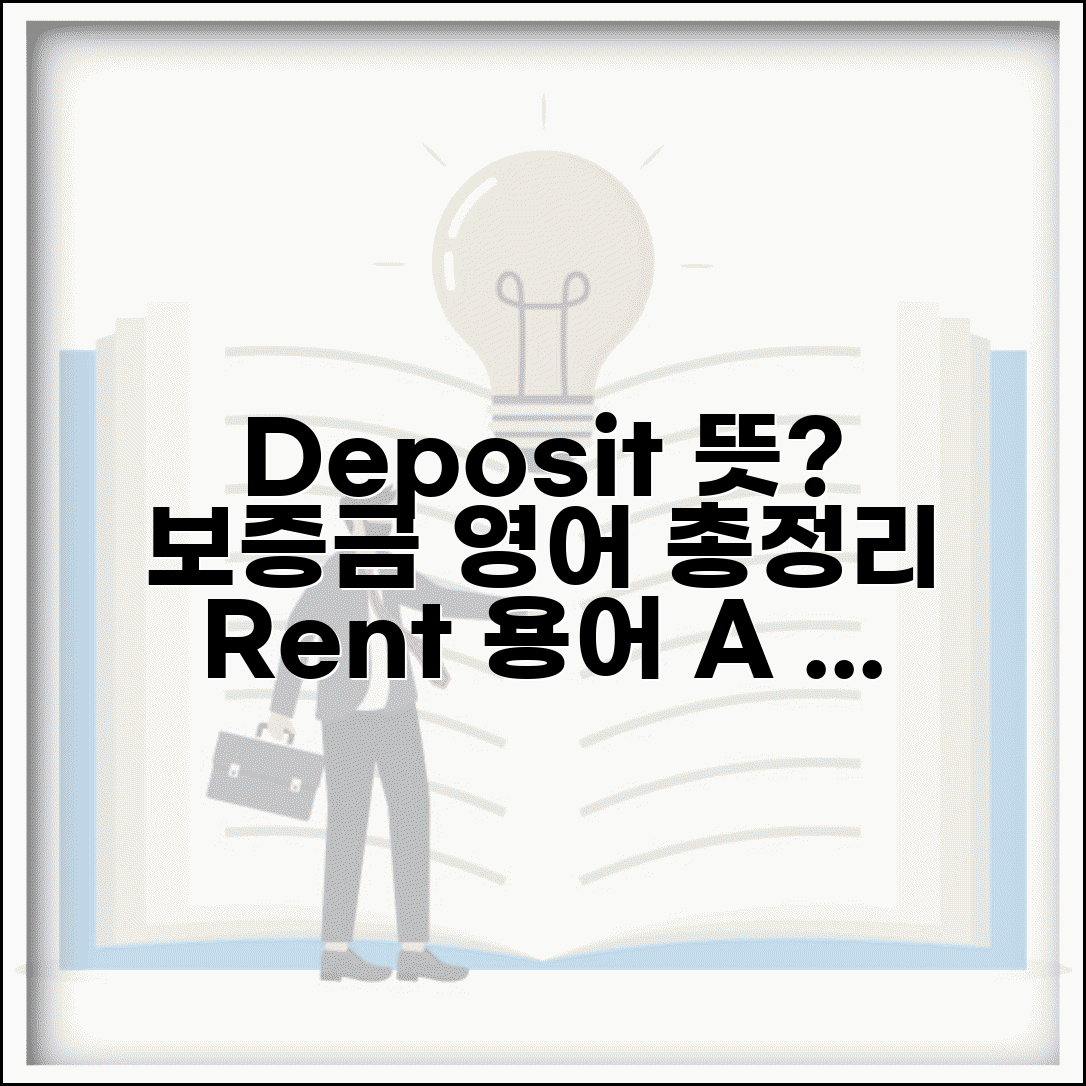 보증금 영어로 표현 | deposit 보증금 관련 영어 용어