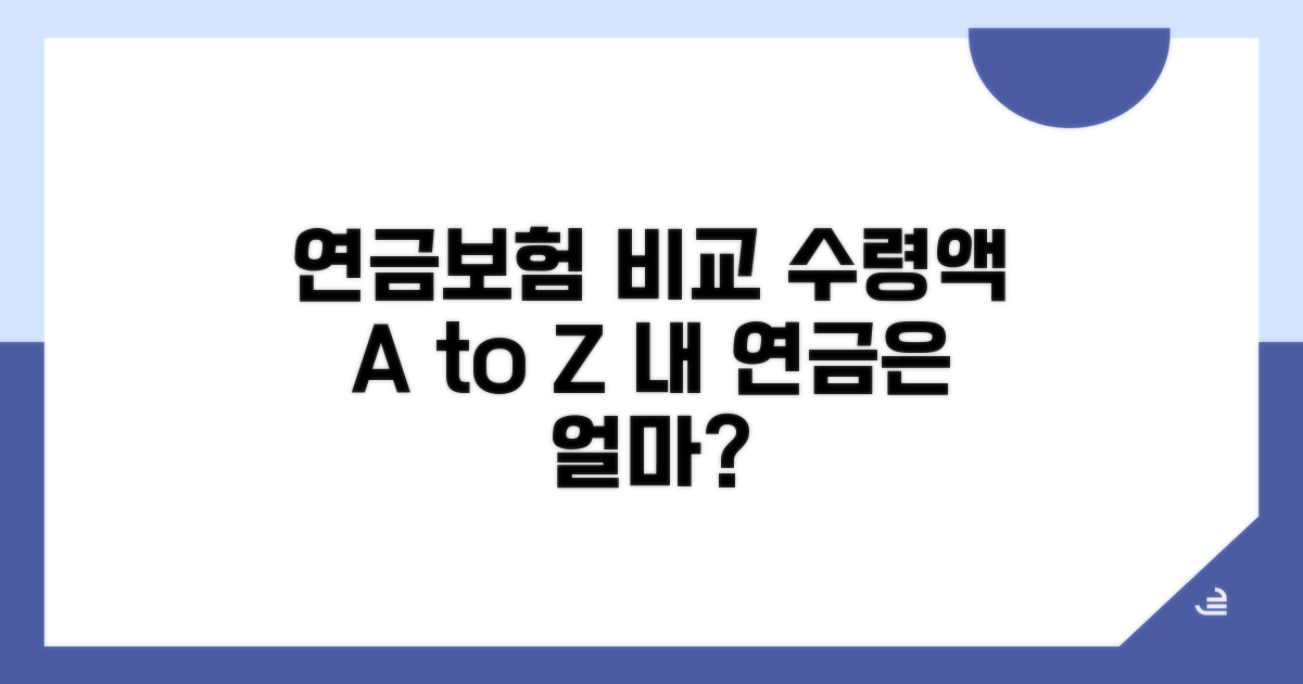 연금 보험별 수령액 상세 비교 분석