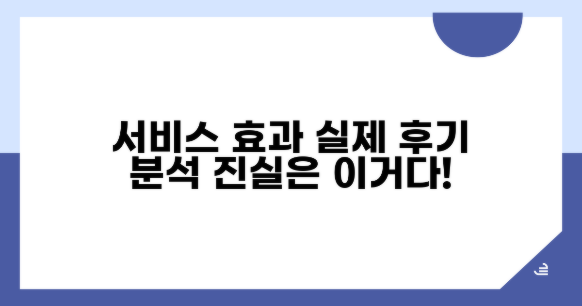 서비스 효과, 실제 후기 분석