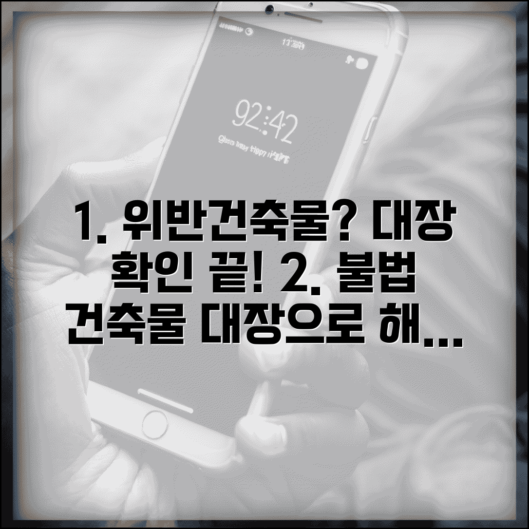 건축물대장 위반건축물 처리 | 불법 건축물 건축물대장 확인