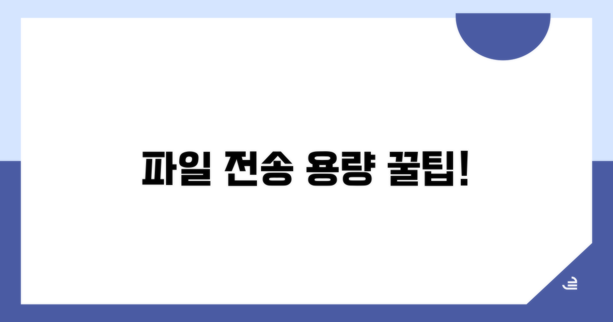 인기 파일 전송 앱 용량 제한 비교
