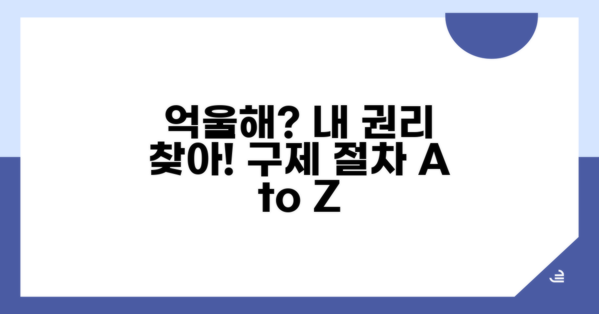 억울할 땐 이렇게! 권리 구제 절차