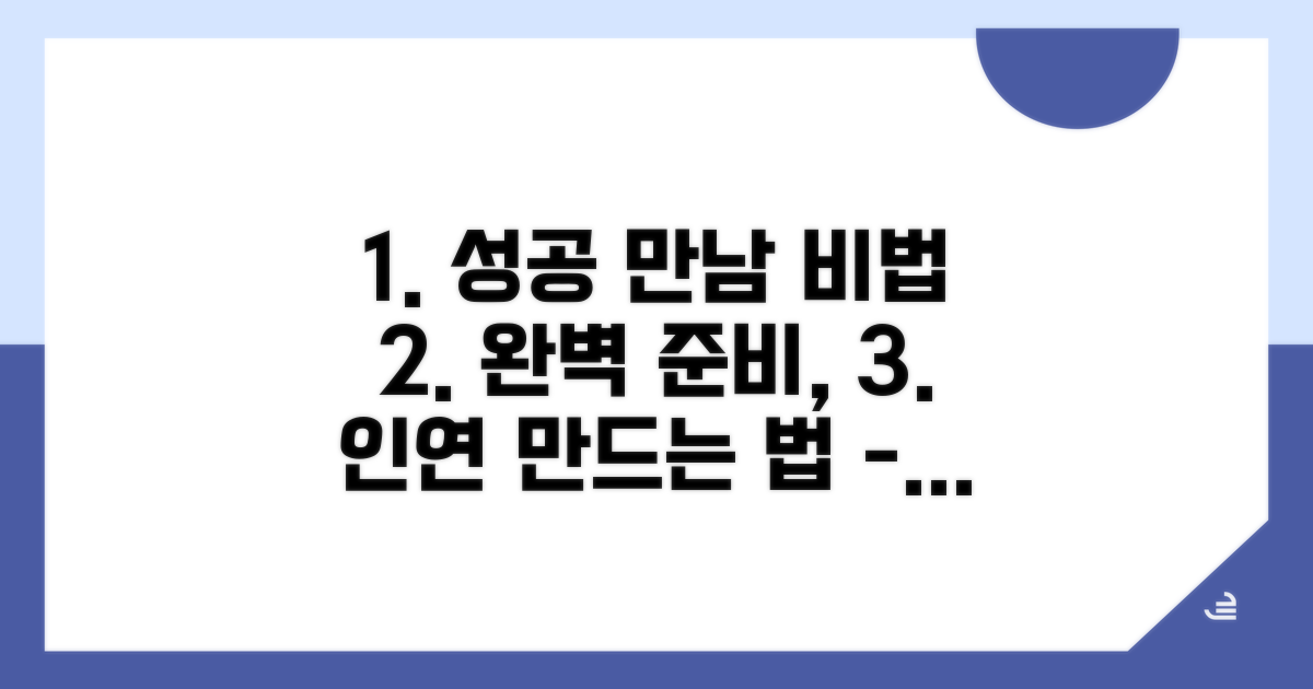 성공적인 만남을 위한 준비법