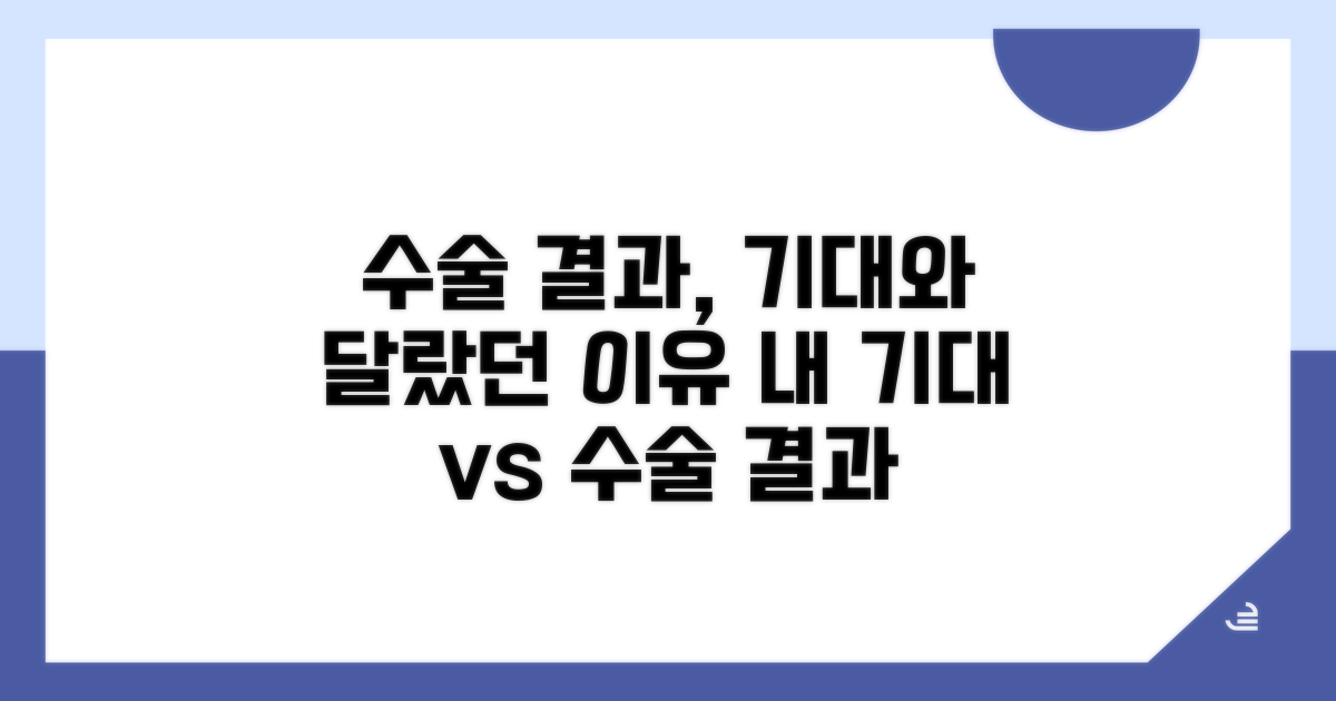 내 기대치와 수술 결과, 왜 다를까?