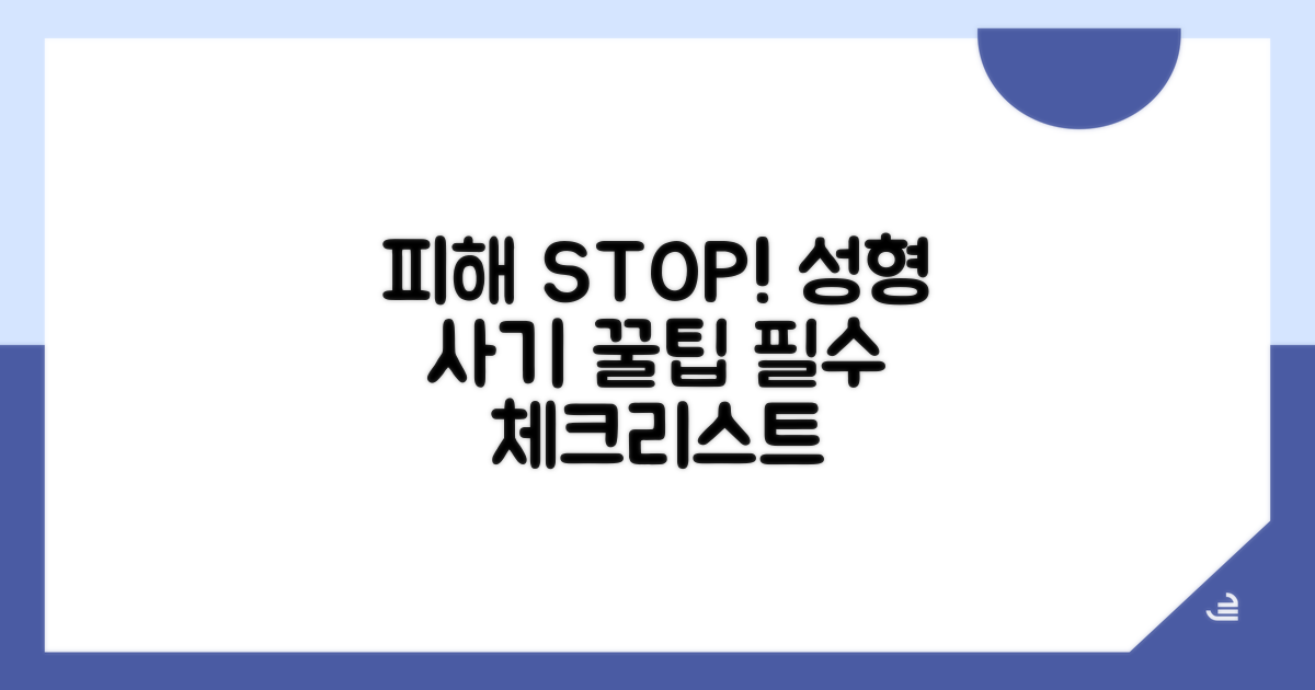 성형 사기 예방! 반드시 알아야 할 것