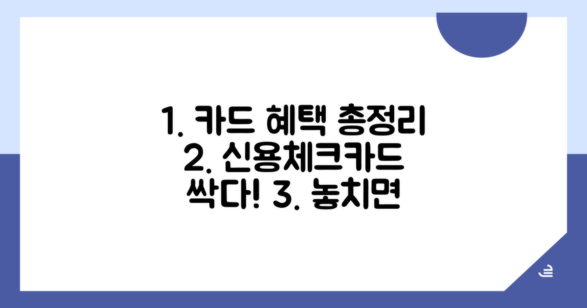 신용/체크카드 혜택 총정리