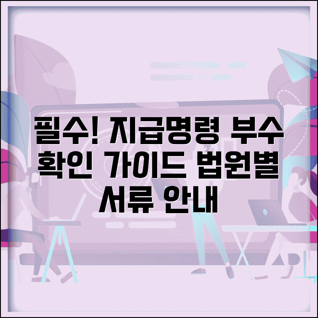 지급명령 신청서 제출부수 확인 | 법원별 필요 서류 부수 안내