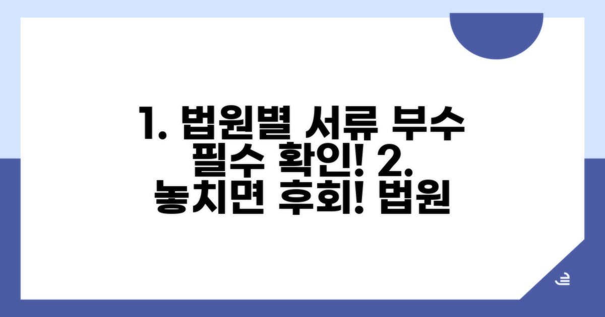 신청 전 필수! 법원별 서류 부수 확인