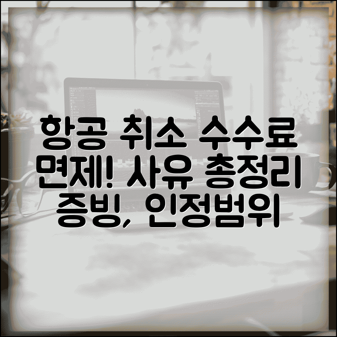 항공 취소 수수료 면제 사유 총정리 | 질병/사망/재난 증빙서류 | 항공사별 인정범위