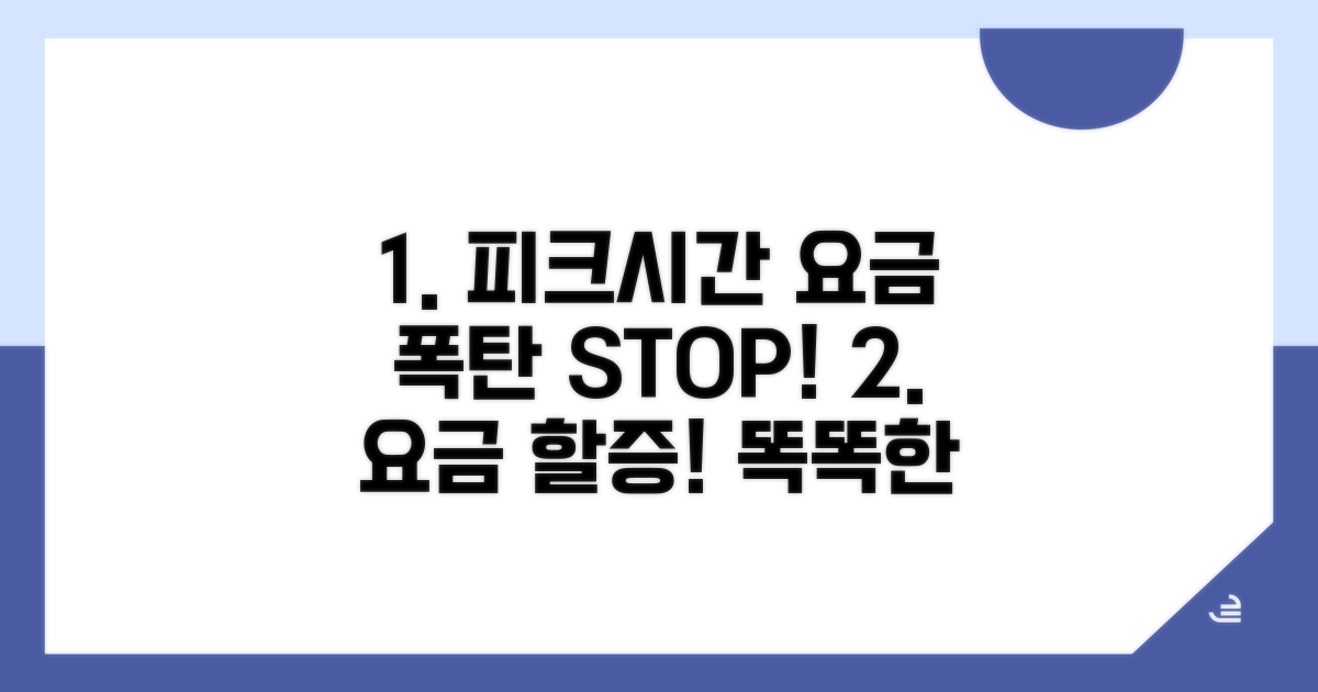 피크시간 요금 할증 대처법