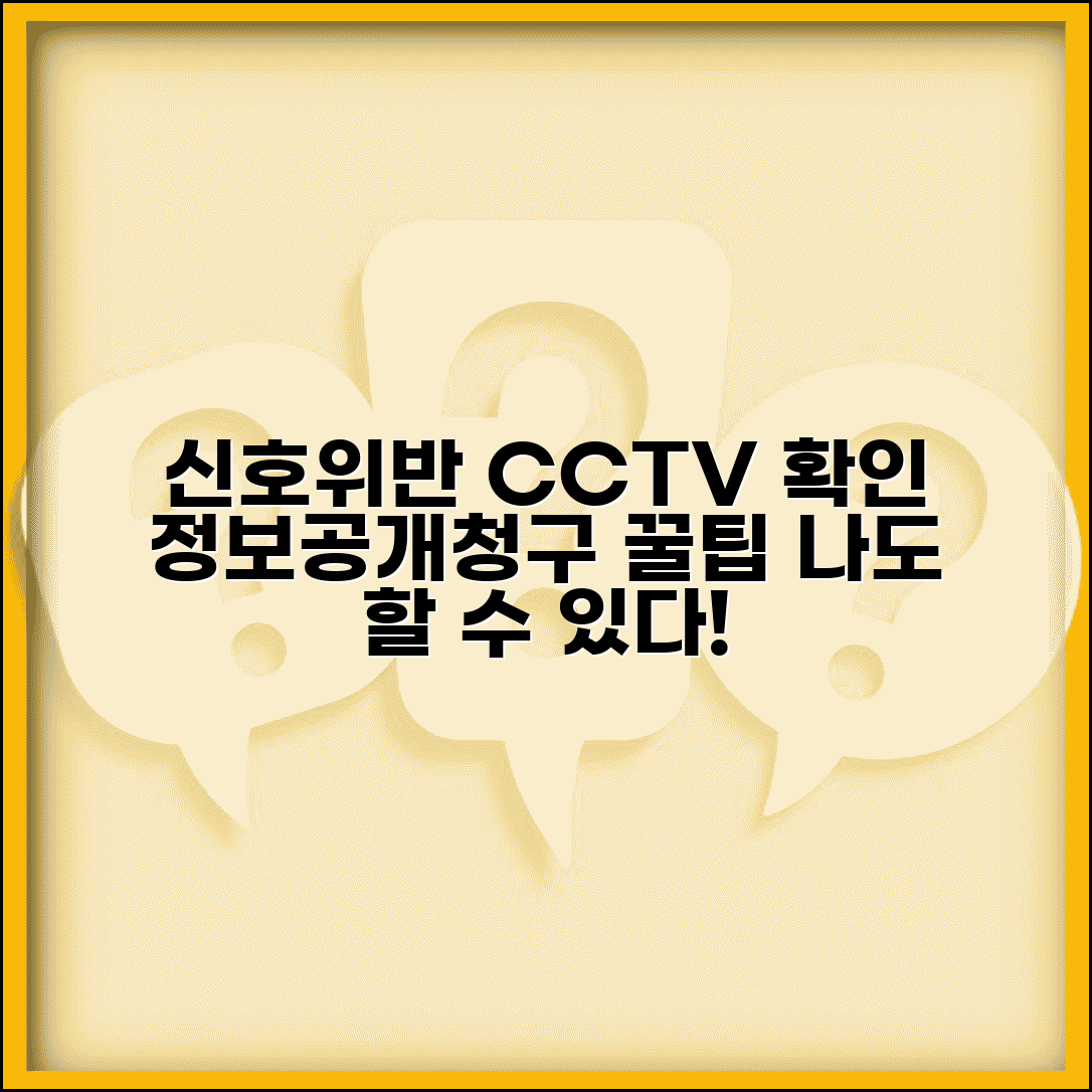 신호위반 CCTV 영상 확인하고 싶을때 | 정보공개청구 신청법