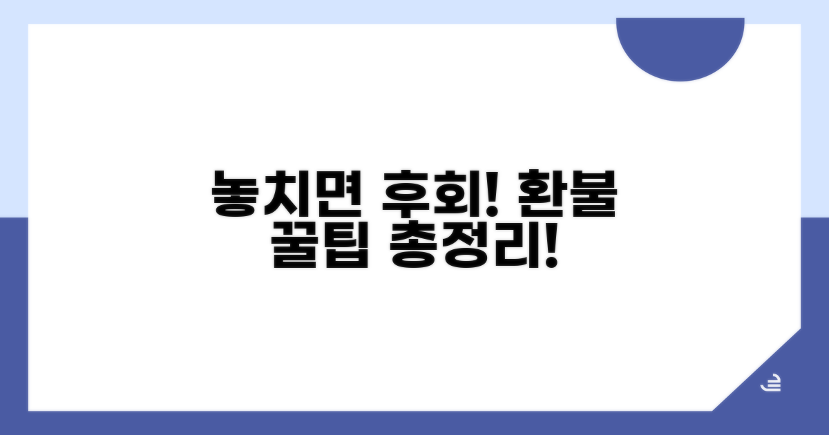 놓치면 손해! 환불 꿀팁 총정리