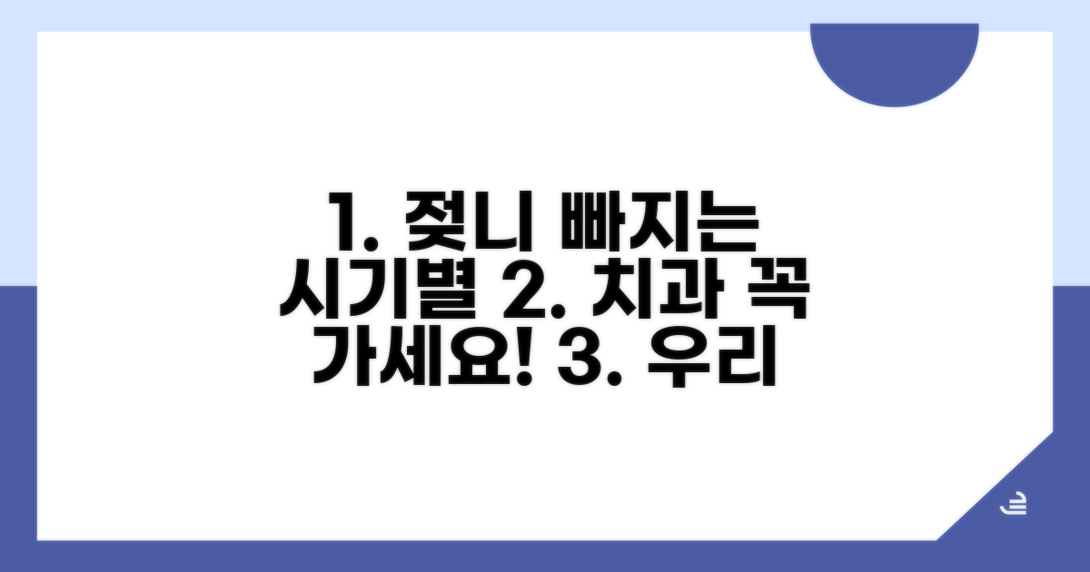 젖니 빠질 때 시기별 치과 검진