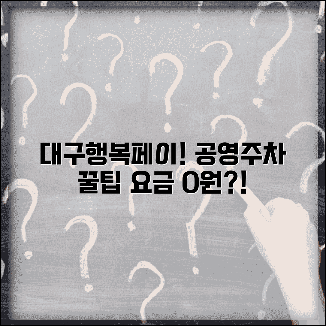 대구행복페이 주차요금 결제 공영주차장 활용법