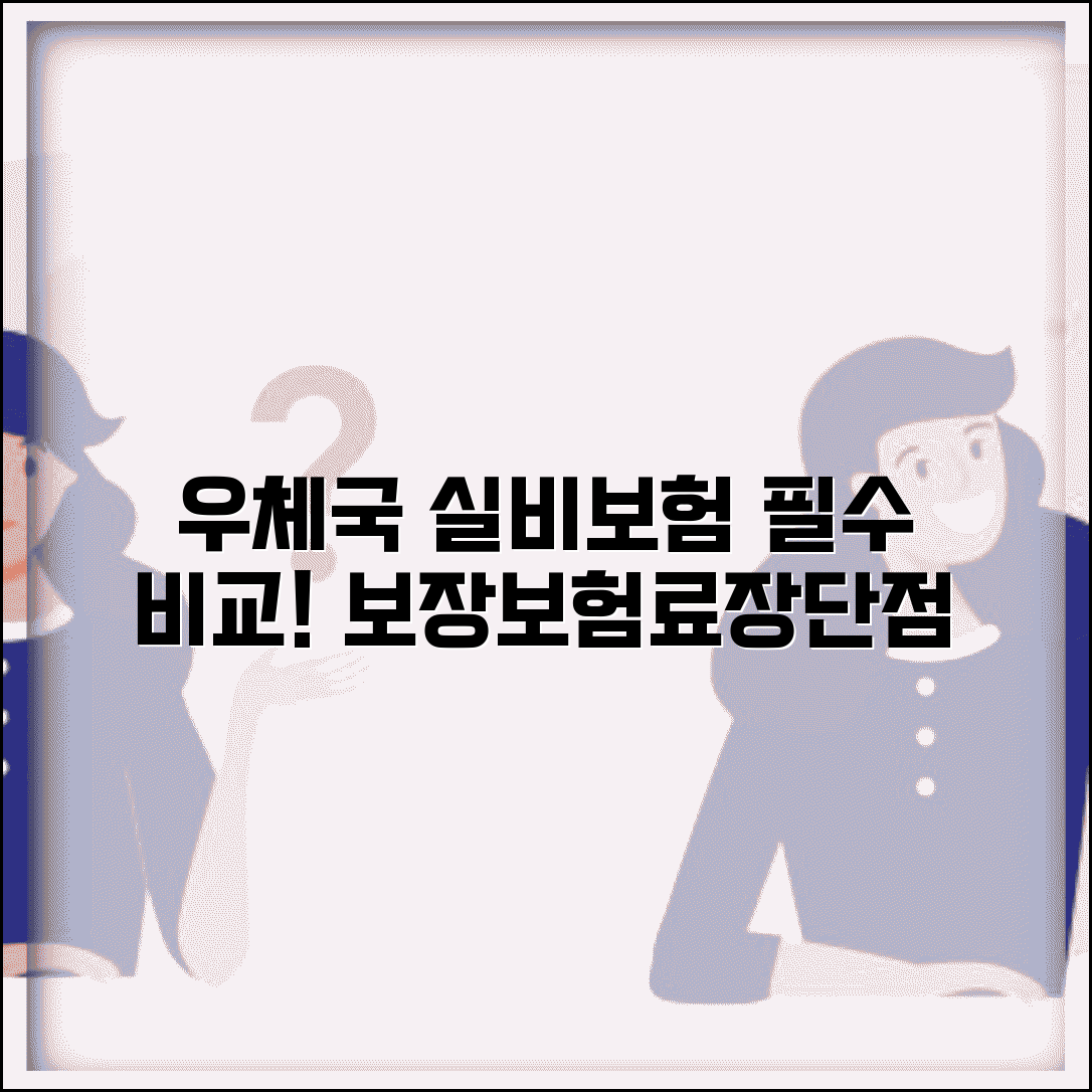 우체국 실비보험 타사 비교 보장 범위 보험료 장단점