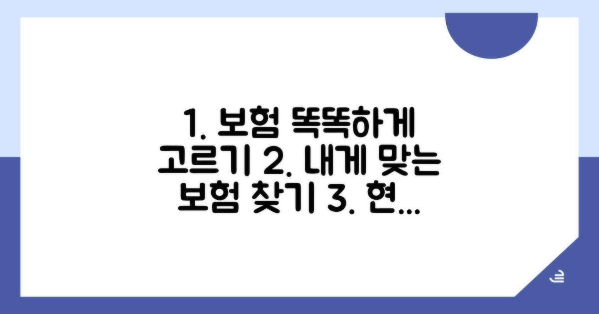 나에게 맞는 보험, 현명하게 선택하기