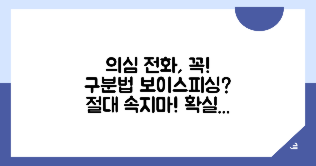 의심 전화, 이렇게 구분하세요