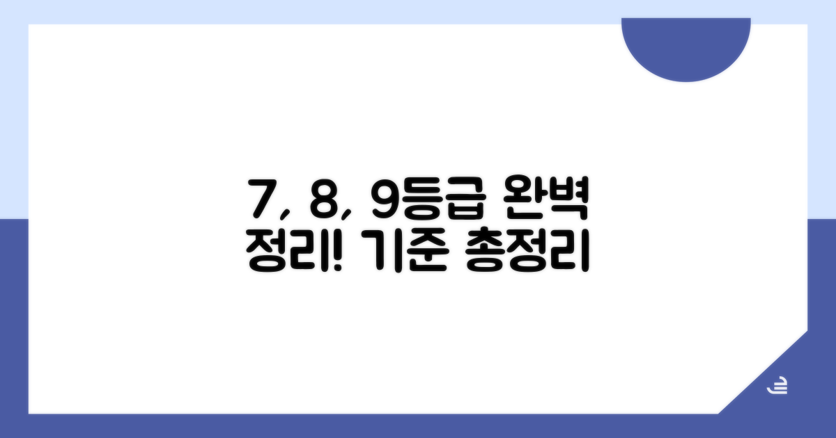 7등급, 8등급, 9등급 기준 완벽 정리