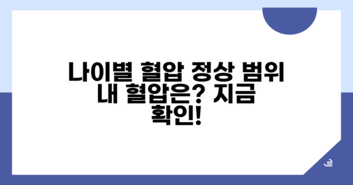 나이별 정상 혈압 수치 확인