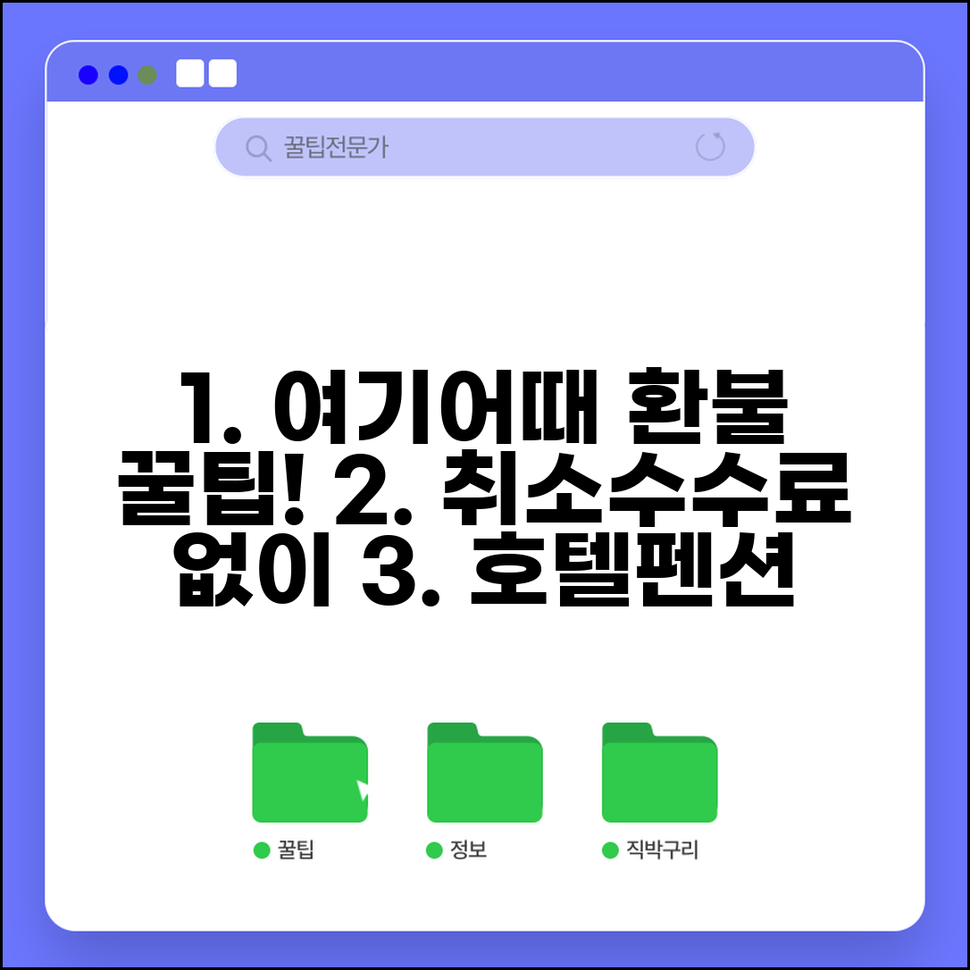 여기어때 환불받는법 숙박 예약 | 호텔 펜션 취소수수료 없이 환불받는 조건과 시기 총정리