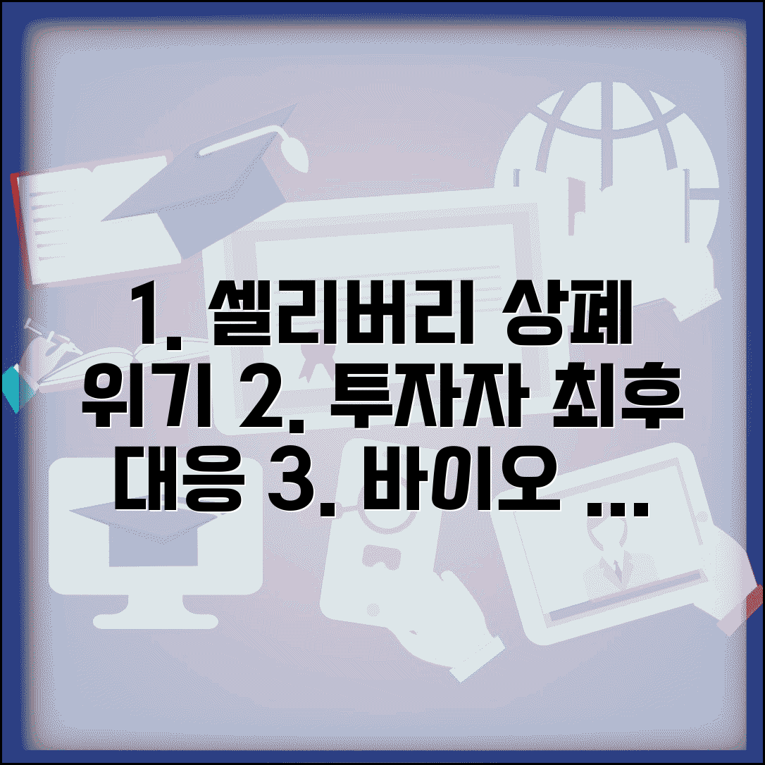 셀리버리 상장폐지 진행 상황 | 투자자 대응 방안 및 바이오 기업 투자 리스크 분석 총정리