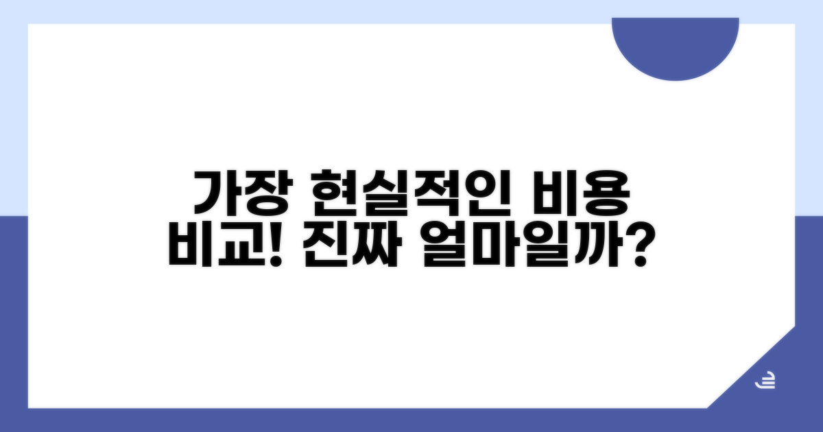 가장 현실적인 비용 비교
