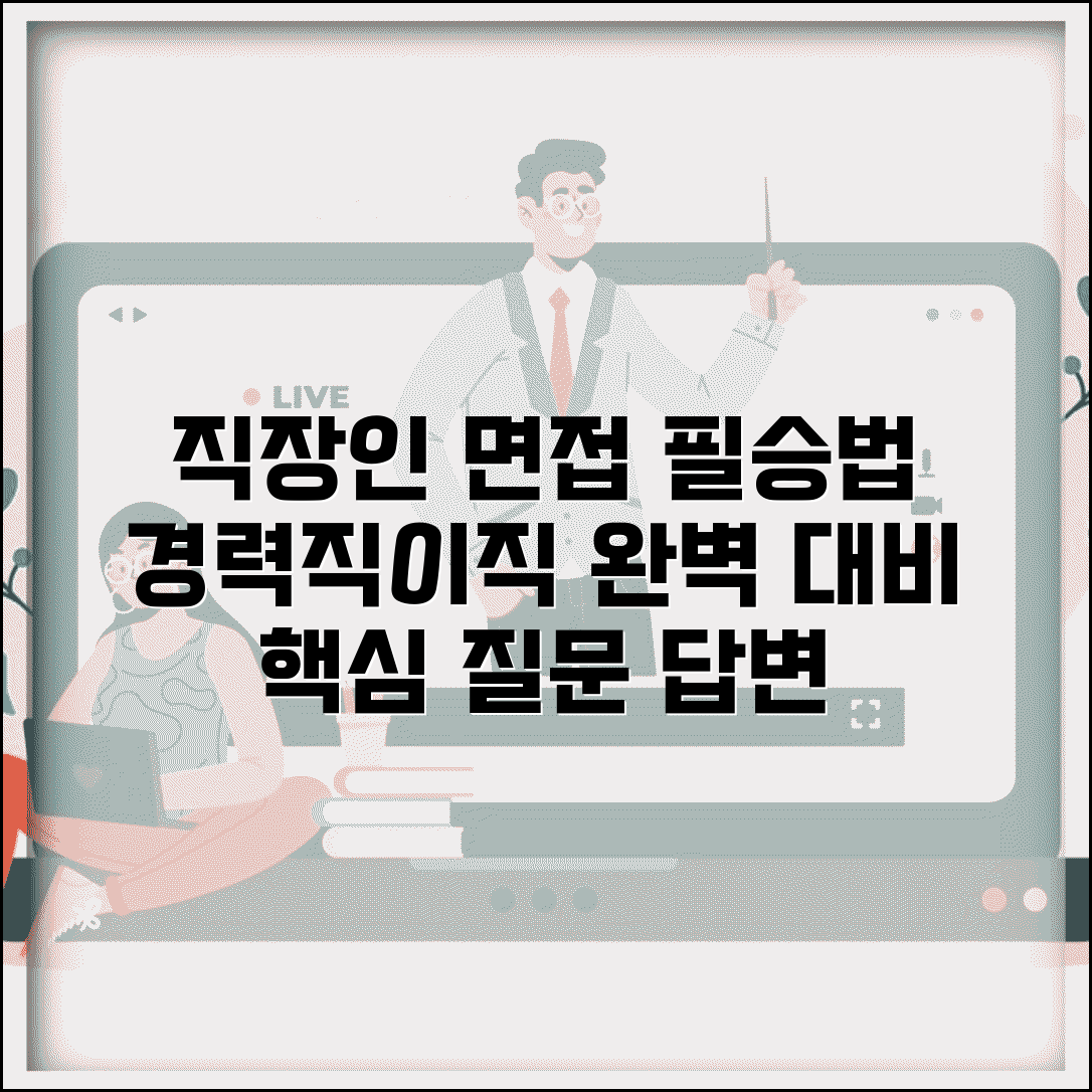 직장인 면접 준비 핵심: 경력직 면접 질문 답변 & 이직 면접 예상 질문 완벽 대비