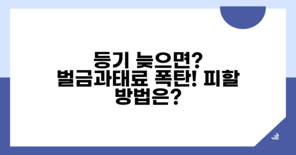 등기 지연 시 과태료와 벌금