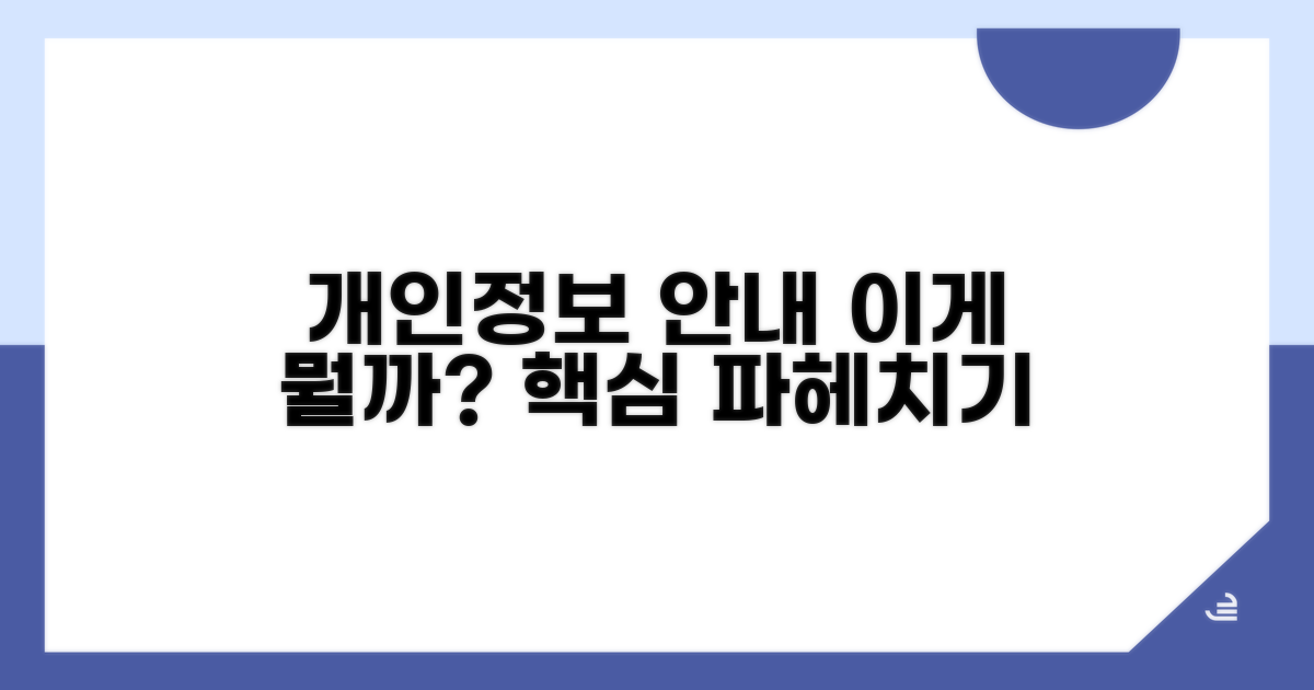 개인정보 안내 메시지, 무엇을 뜻할까?