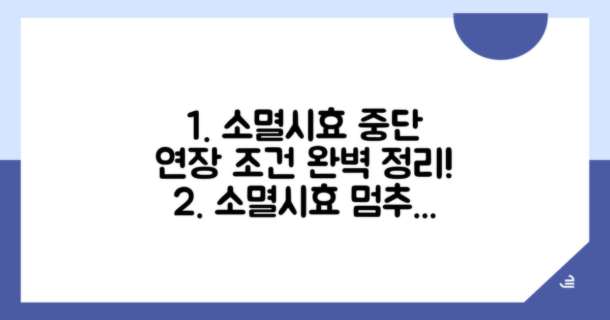 소멸시효 중단과 연장 조건