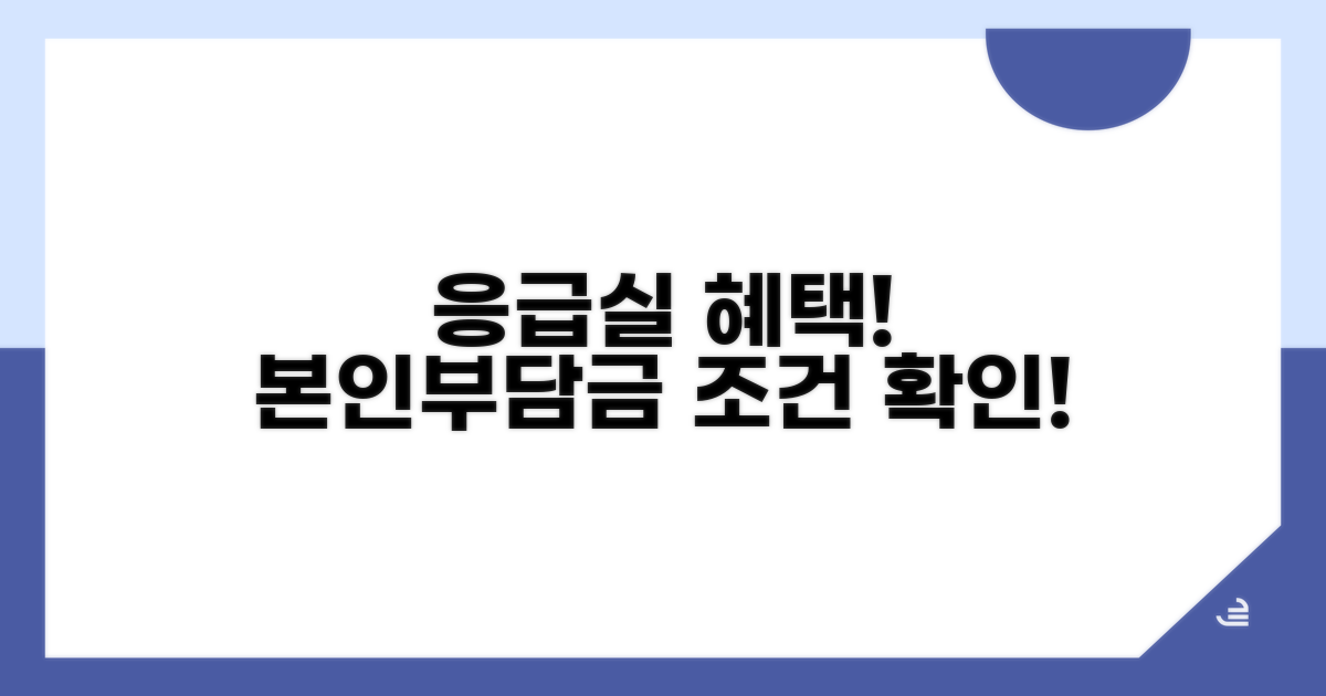 응급실 본인부담금 감면 조건은?